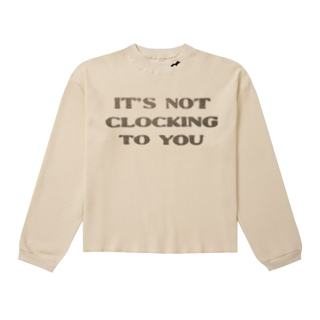[New] Skylrk Thermal Sweater 'It's Not Clocking To You' (Beige)