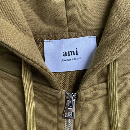 [New] Ami Mini Logo Zip Up Hoodie