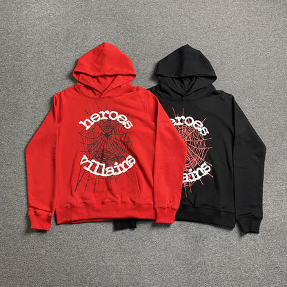 [New] Spider 555 'Heroes Villains' Hoodie