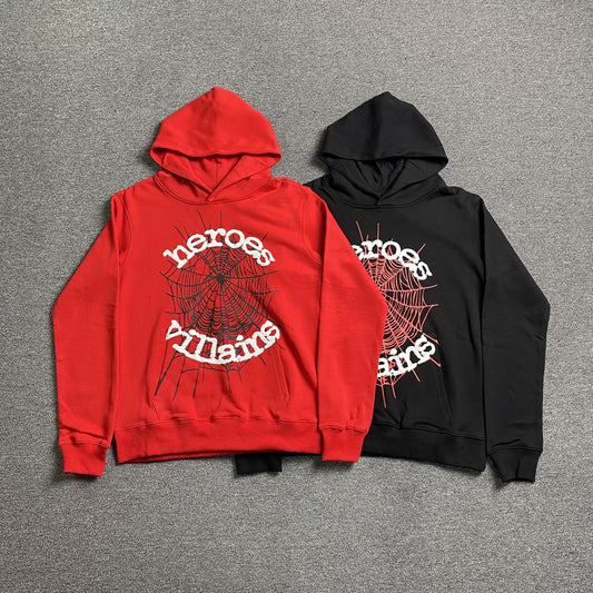 [New] Spider 555 'Heroes Villains' Hoodie