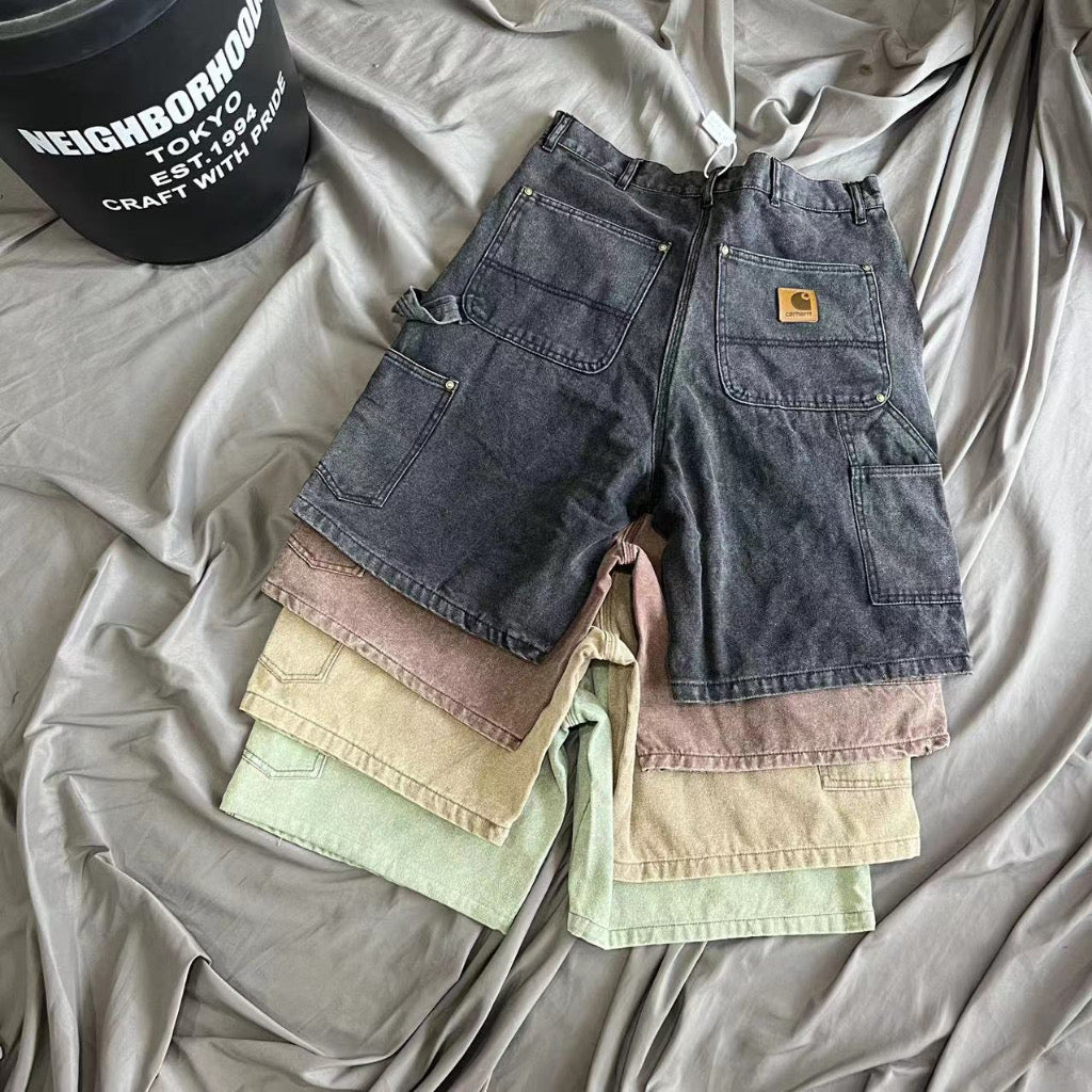 [New] Carhartt Washed Carpenter Shorts