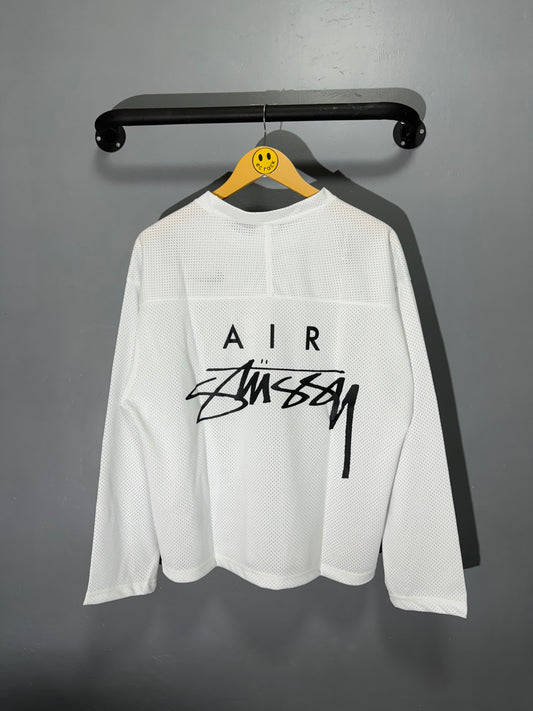 [New] Nike x Stussy Mesh Jersey Longsleeve (White)