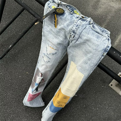 [New] Drew House Patchwork Straight-Leg Jeans
