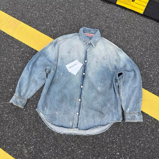 [New] Acne Studios Denim Longsleeve Shirt Oversized
