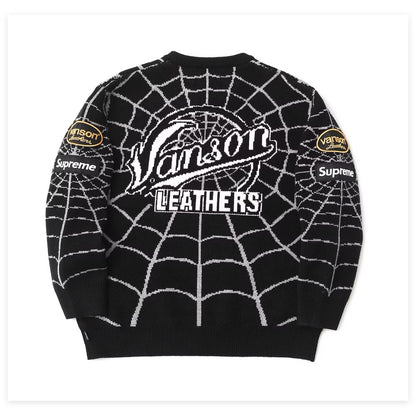 [New] Supreme Vanson SpiderMan Knitted Sweater