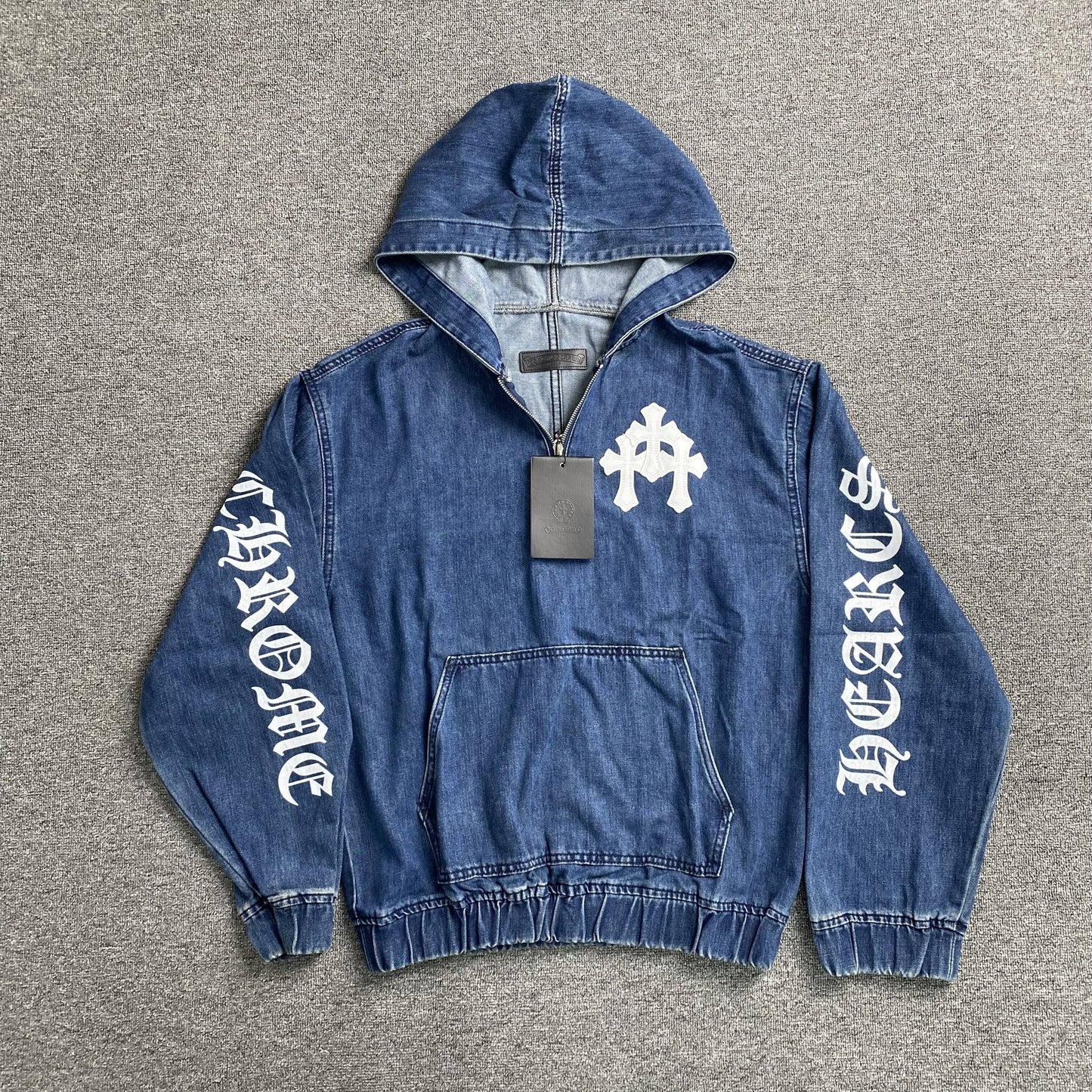 [New] Chrome Hearts Denim Hoodie Jacket