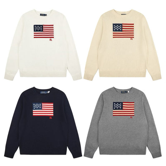 [New] Ralph Lauren American Flag Knitted Sweater