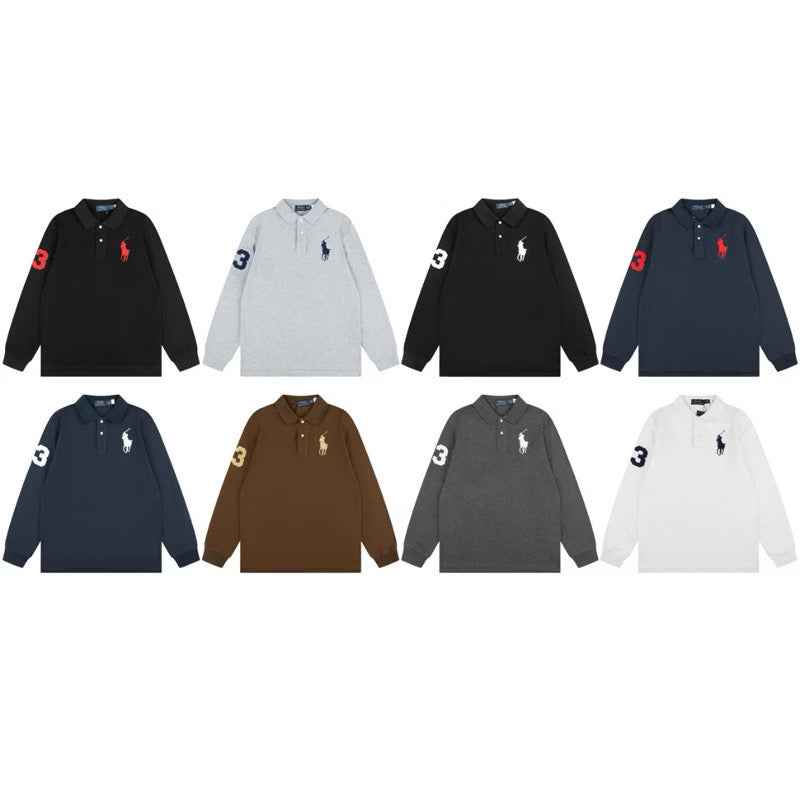 [New] Ralph Lauren Big Pony Long Sleeve Polo Shirt