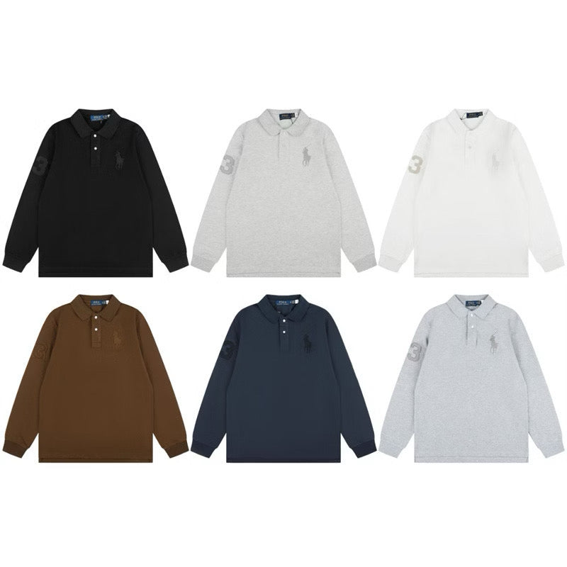 [New] Ralph Lauren Big Pony Long Sleeve Polo Shirt