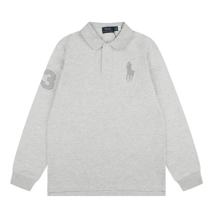 [New] Ralph Lauren Big Pony Long Sleeve Polo Shirt