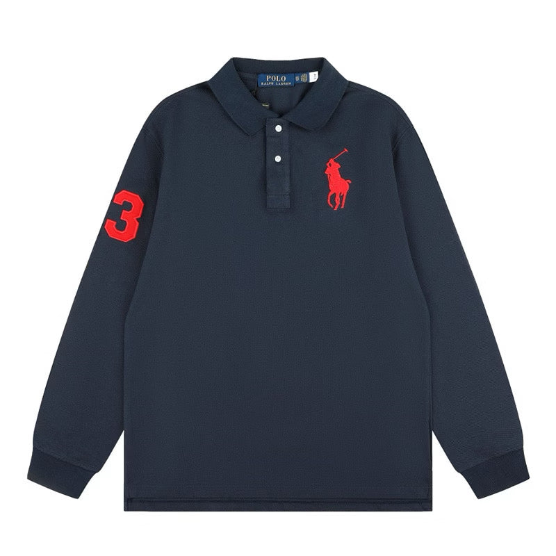 [New] Ralph Lauren Big Pony Long Sleeve Polo Shirt