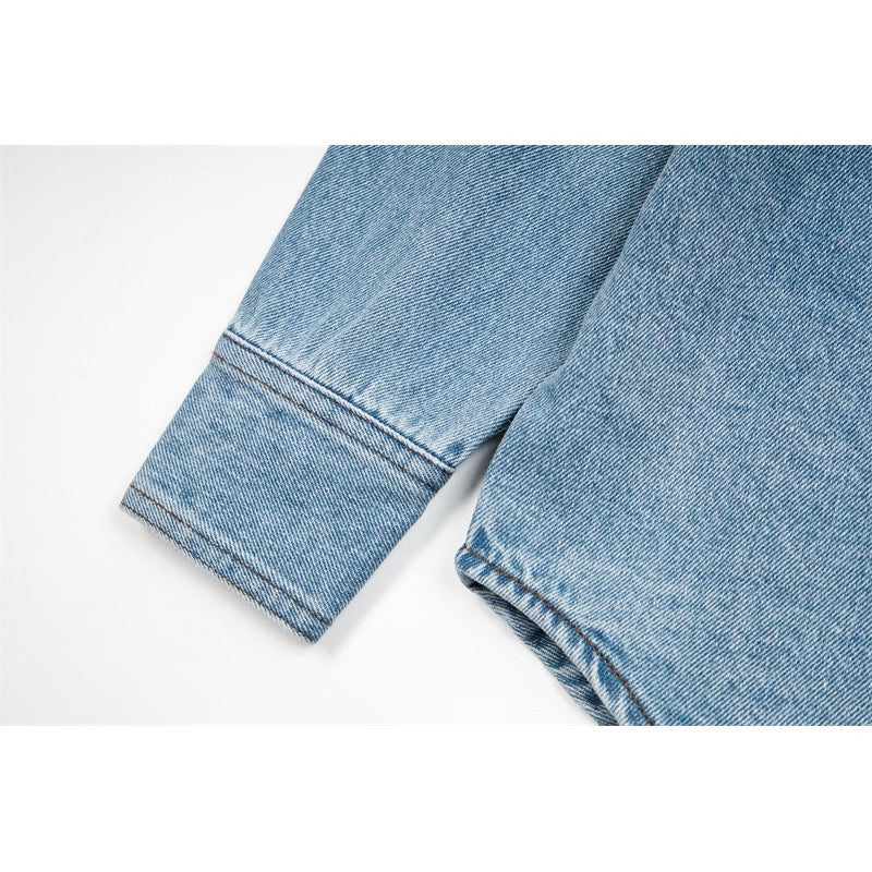 [New] Ami Paris Denim Button-down Longsleeve Shirt