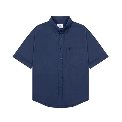 [New] Ami Pairs Short Sleeve Button-Up Shirt
