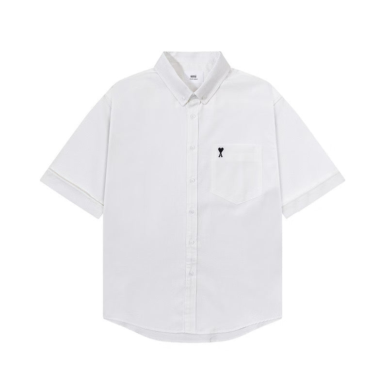 [New] Ami Pairs Short Sleeve Button-Up Shirt