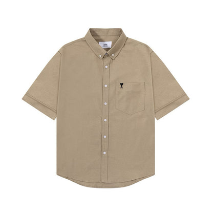 [New] Ami Pairs Short Sleeve Button-Up Shirt