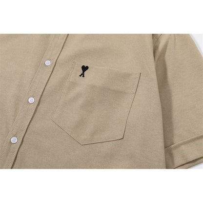 [New] Ami Pairs Short Sleeve Button-Up Shirt