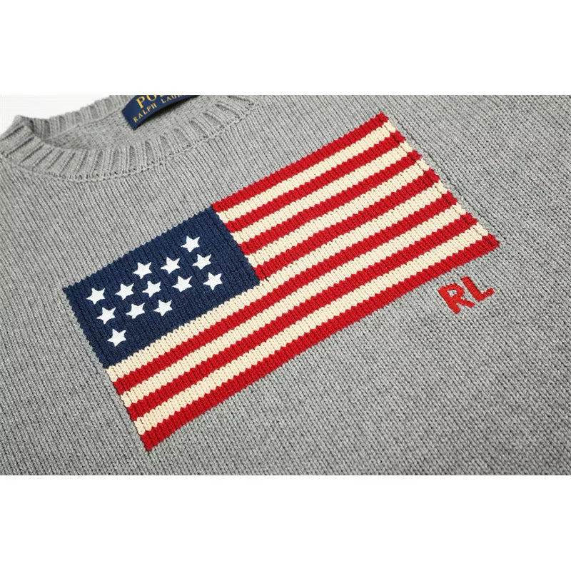 [New] Ralph Lauren American Flag Knitted Sweater