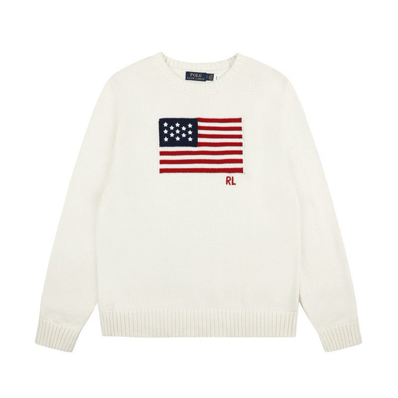 [New] Ralph Lauren American Flag Knitted Sweater