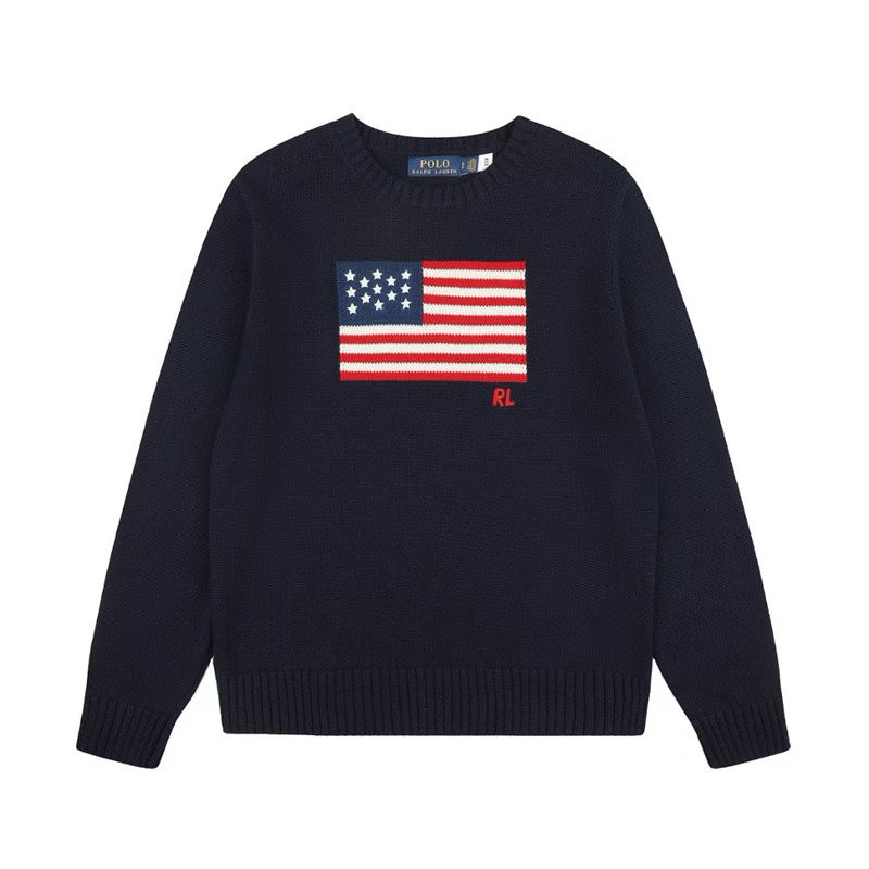 [New] Ralph Lauren American Flag Knitted Sweater