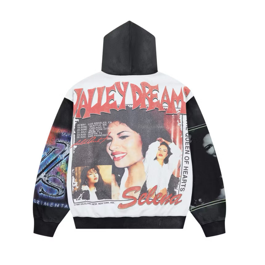 [New] Vale Forever 'Selena' Graphic Zip Up Hoodie