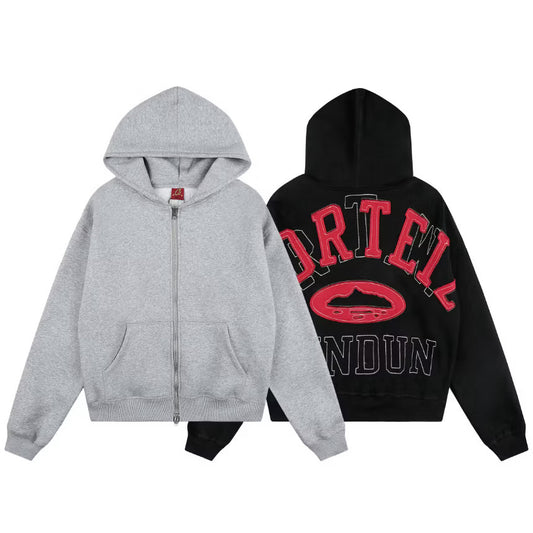 [New] Corteiz Lundun Zip Up Hoodie